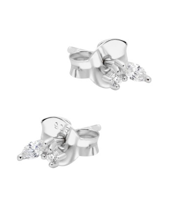 Shining CZ Silver Stud Earring STS-6720